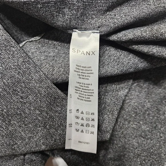 Spanx Womens High Waisted Seamless Leggings Heather Charcoal Gray Size Medium - Picture 5 of 6